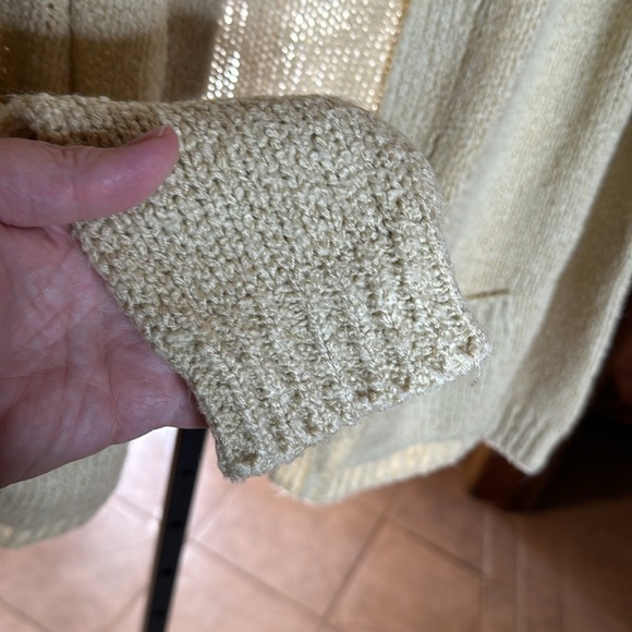 Vintage Jason Maxwell Tan Knit Sweater Cardigan Size Medium - Picture 6 of 7